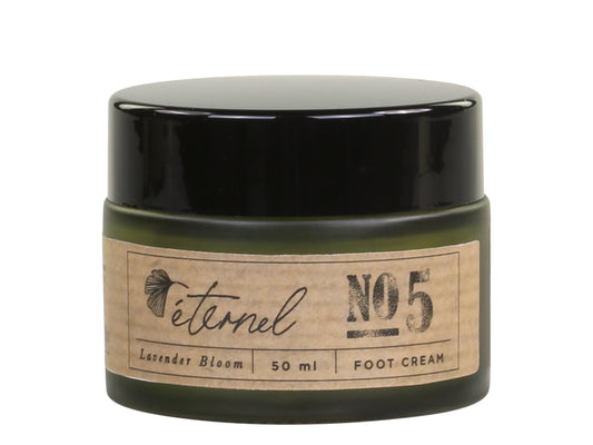 Éternel Fodcreme No. 5, 50 ml Lavender Bloom (Lavendel), findes også i duften peppermint (Pebermynte) - vegansk